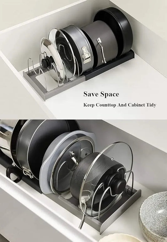 Organizador de Ollas Horizontal Ajustable — Sistema Habita