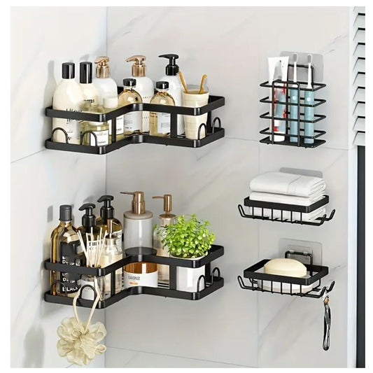 Organizador de Ducha Adhesivo sin Taladro – Set 5 Piezas