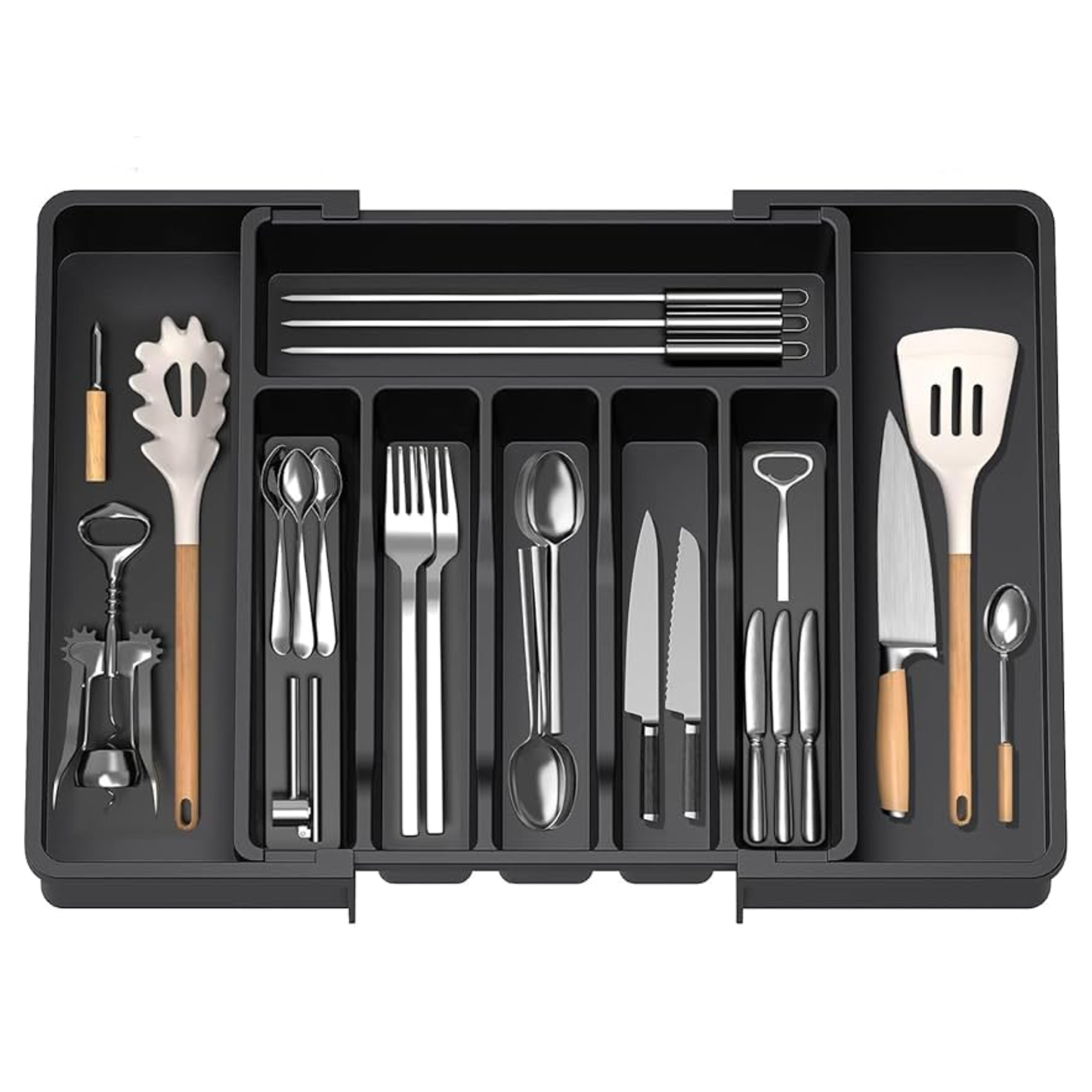 Organizador Extensible de Cajón o Cubiertos — Sistema Hábita