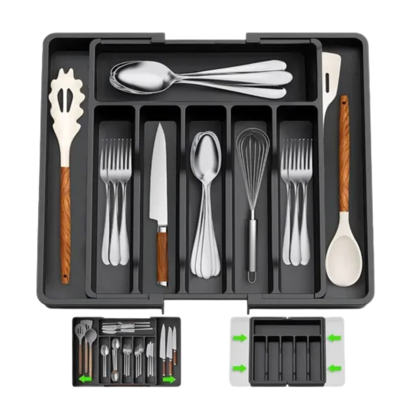 Organizador Extensible de Cajón o Cubiertos — Sistema Hábita