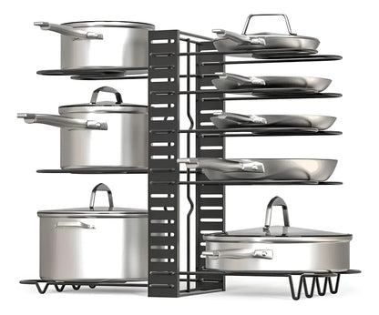 Organizador Ajustable de Ollas y Sartenes – 8 Niveles