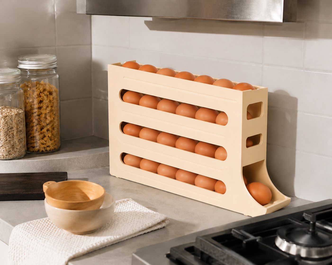 Dispensador de Huevos – Rodamiento Automático